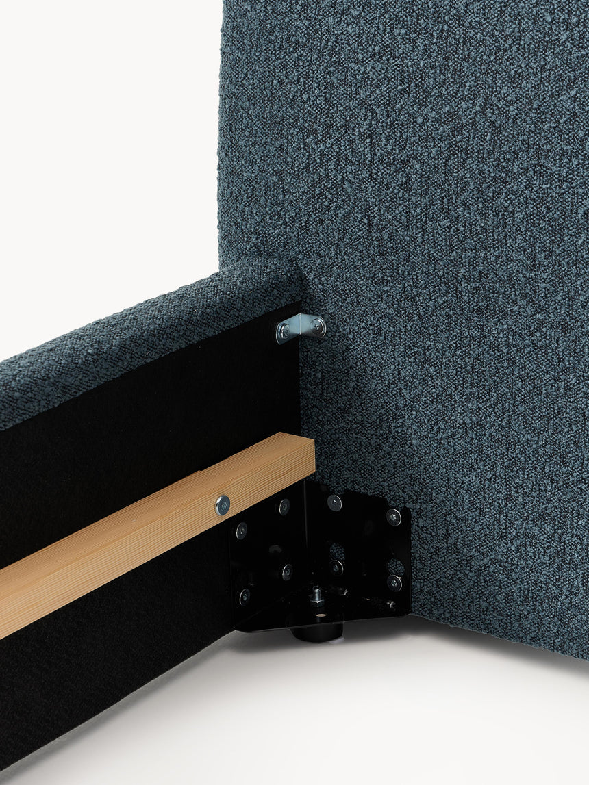 Swift Tek Kişilik Karyola Gri Mavi Bukle