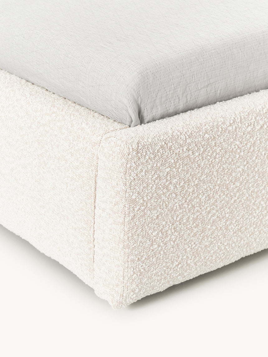 Swift Tek Kişilik Karyola Kırık Beyaz Bukle