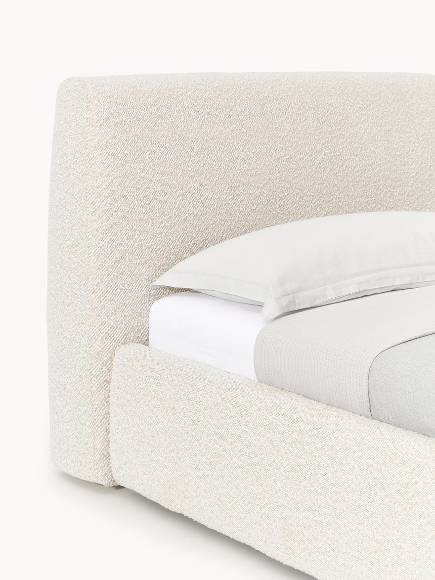 Swift Tek Kişilik Karyola Kırık Beyaz Bukle