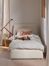 Swift Tek Kişilik Karyola Kırık Beyaz Bukle