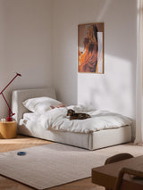 Swift Tek Kişilik Karyola Kırık Beyaz Bukle