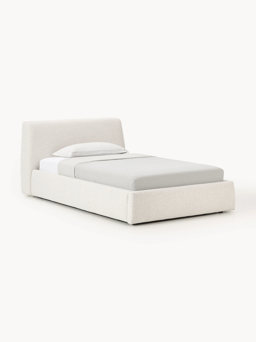 Swift Tek Kişilik Karyola Kırık Beyaz Bukle