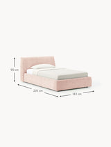 Swift Tek Kişilik Karyola Şeftali Dokuma Kadife