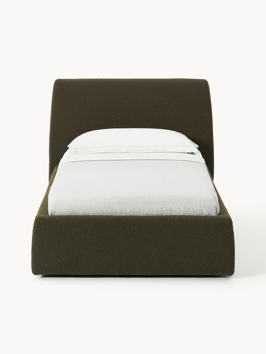 Swift Tek Kişilik Karyola Zeytin Yeşili Bukle