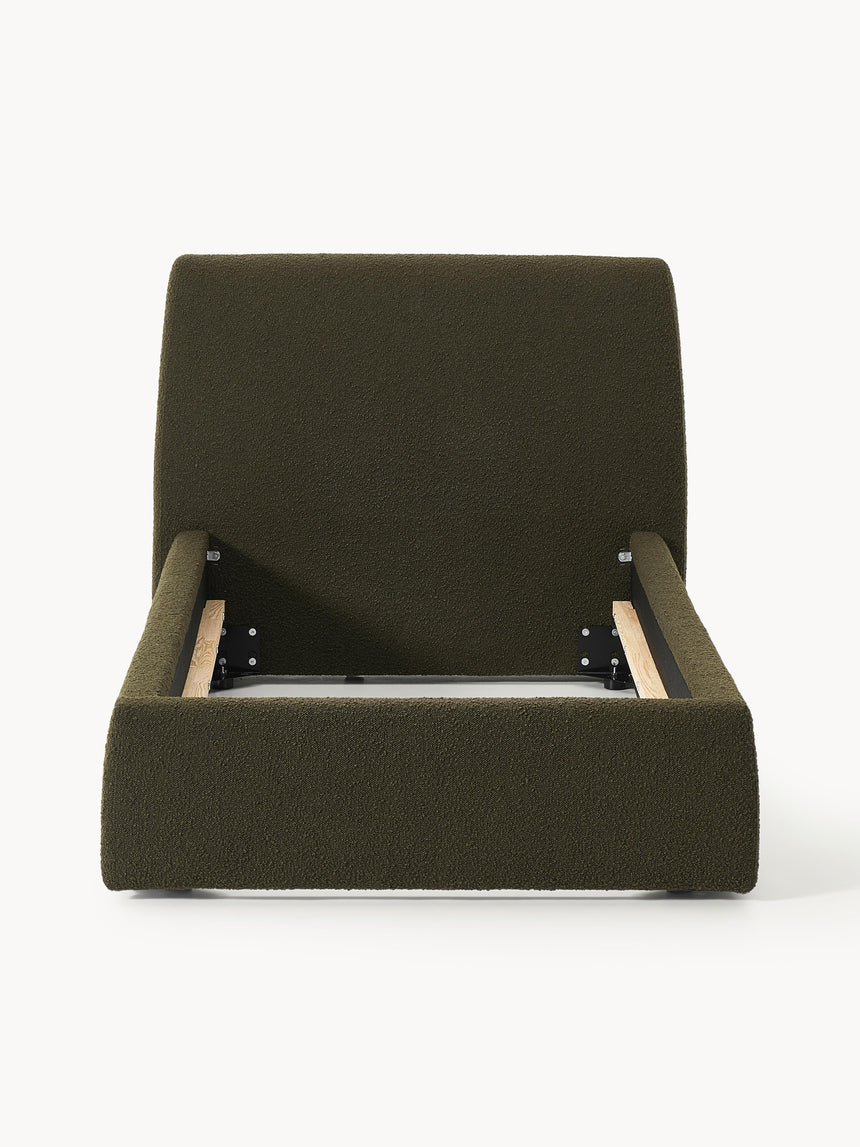 Swift Tek Kişilik Karyola Zeytin Yeşili Bukle