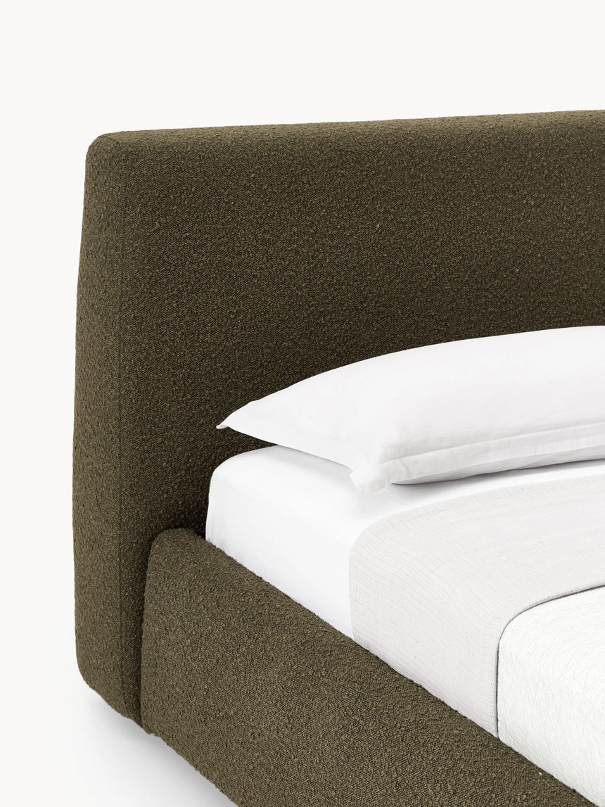 Swift Tek Kişilik Karyola Zeytin Yeşili Bukle