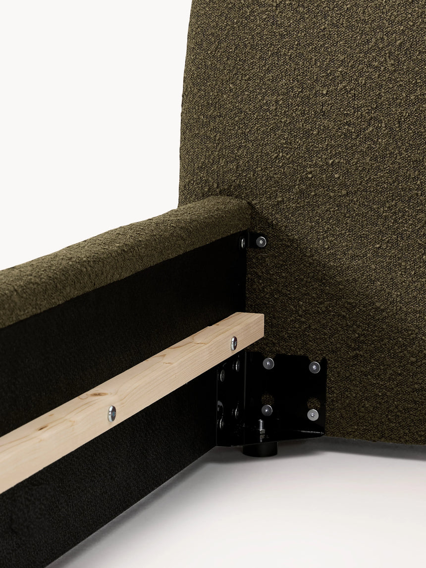 Swift Tek Kişilik Karyola Zeytin Yeşili Bukle