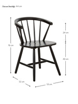 Taliant Ahşap Sandalye Siyah