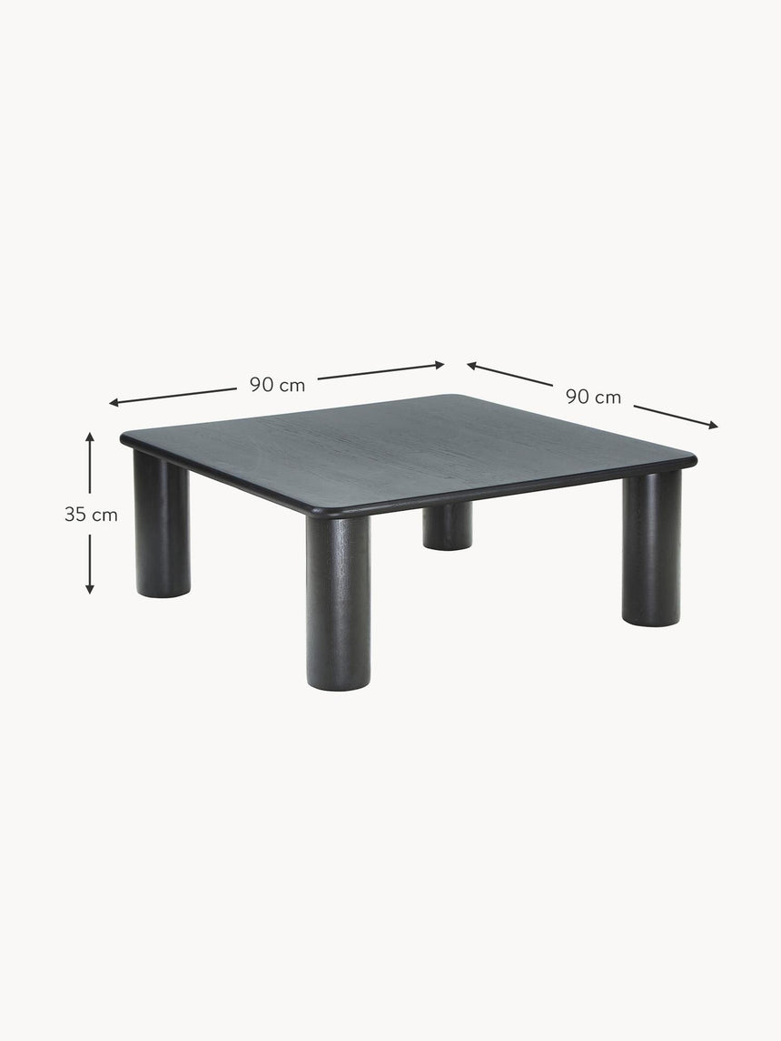 Polo Ahşap Kare Orta Sehpa Siyah