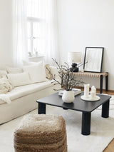 Polo Ahşap Kare Orta Sehpa Siyah