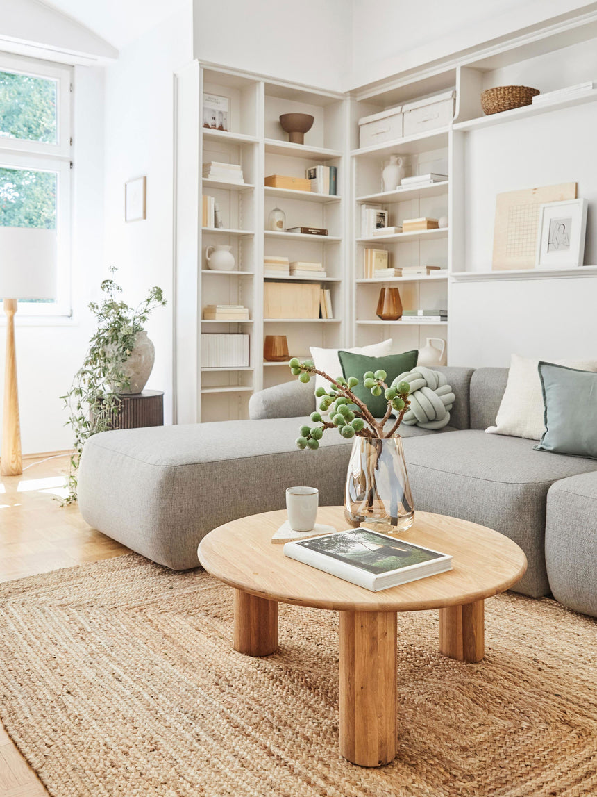 Polo Ahşap Yuvarlak Orta Sehpa Natürel