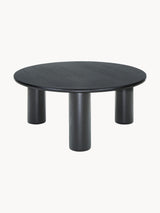 Polo Ahşap Yuvarlak Orta Sehpa Siyah