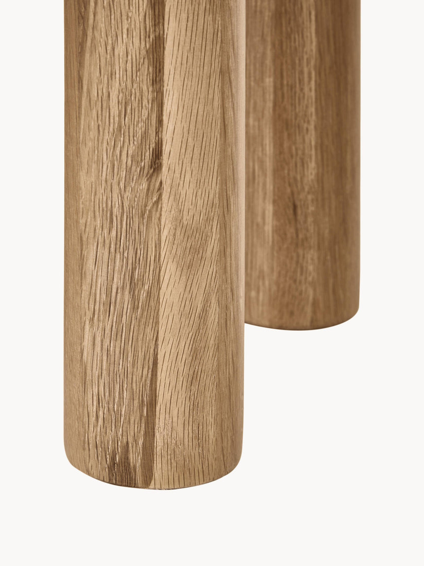 Polo Ahşap Yuvarlak Yan Sehpa Natürel