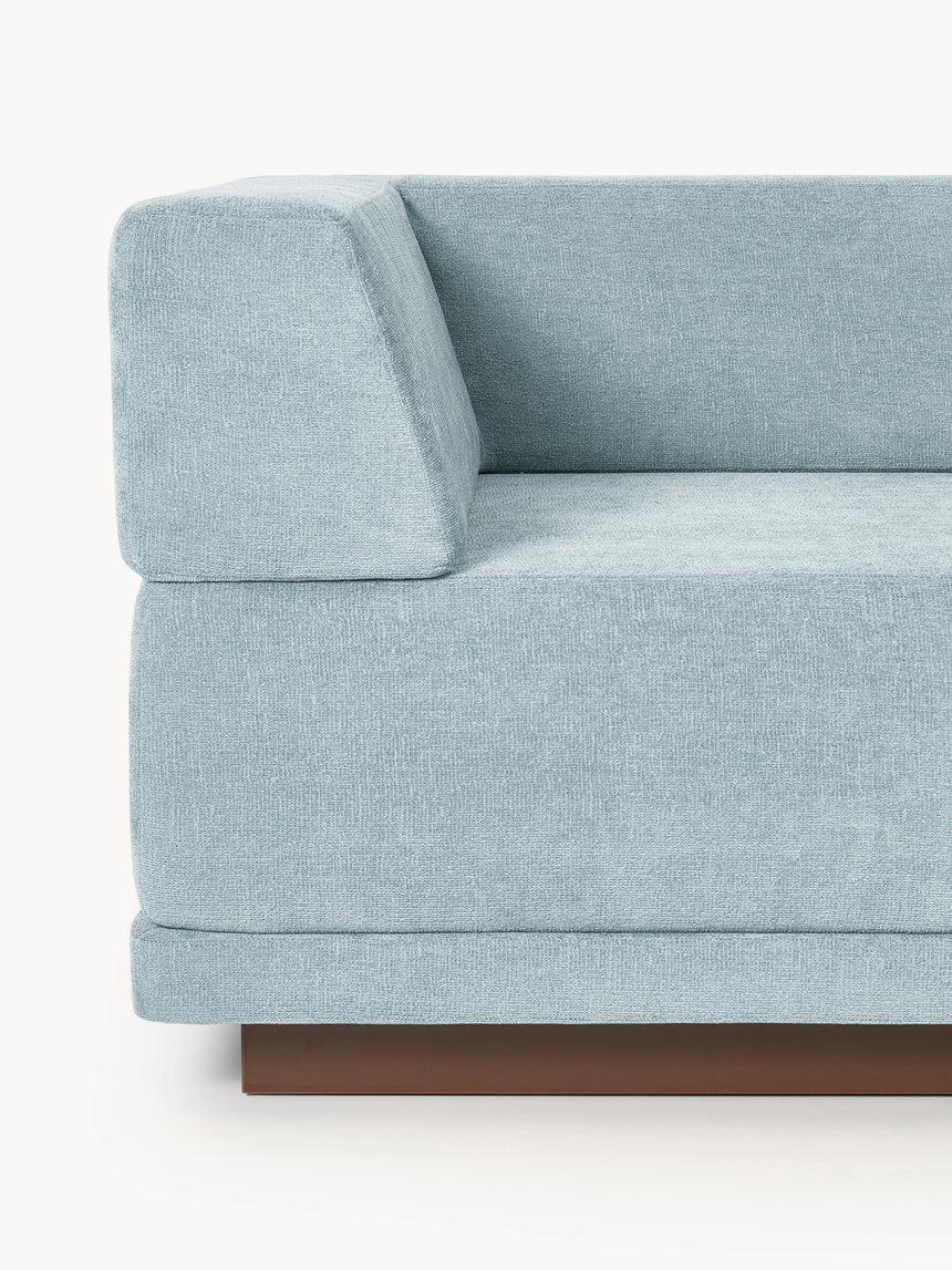 Terim İkili Koltuk Açık Mavi Dokuma Kumaş