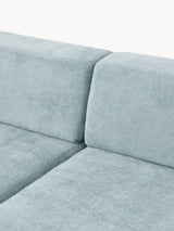 Terim İkili Koltuk Açık Mavi Dokuma Kumaş