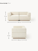 Terim İkili Koltuk Bej Dokuma Kumaş