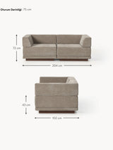 Terim İkili Koltuk Kahve Dokuma Kumaş