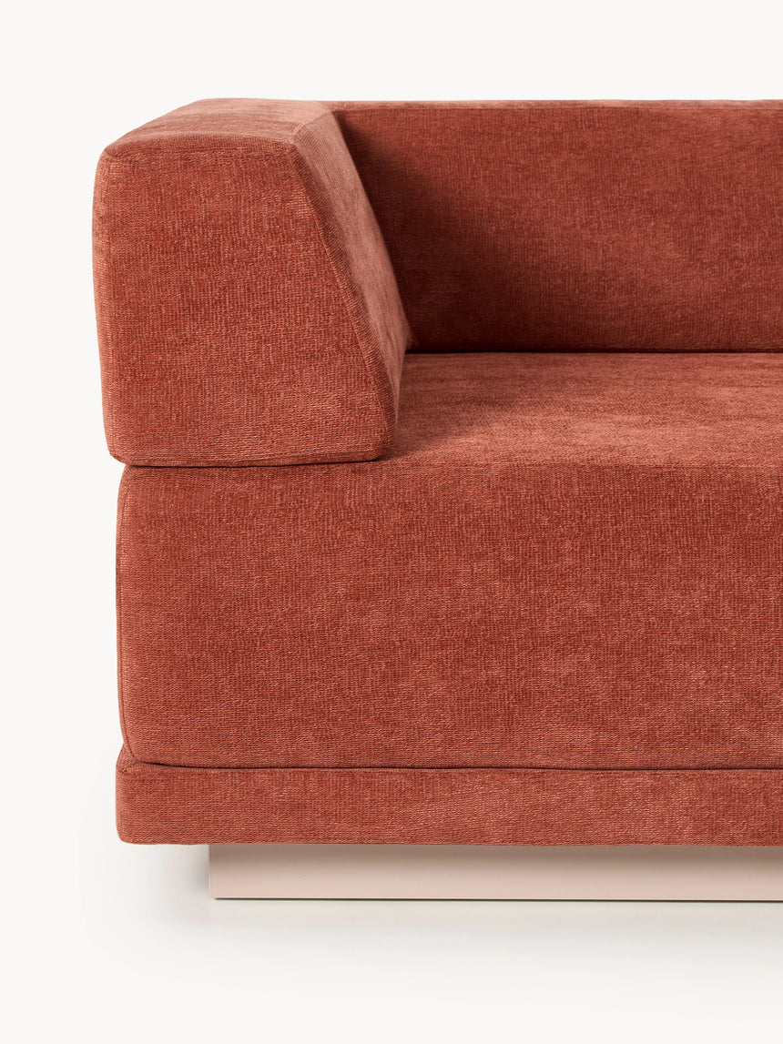 Terim İkili Koltuk Kırmızı Dokuma Kumaş