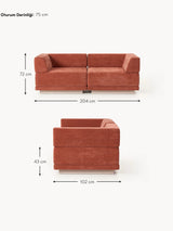 Terim İkili Koltuk Kırmızı Dokuma Kumaş