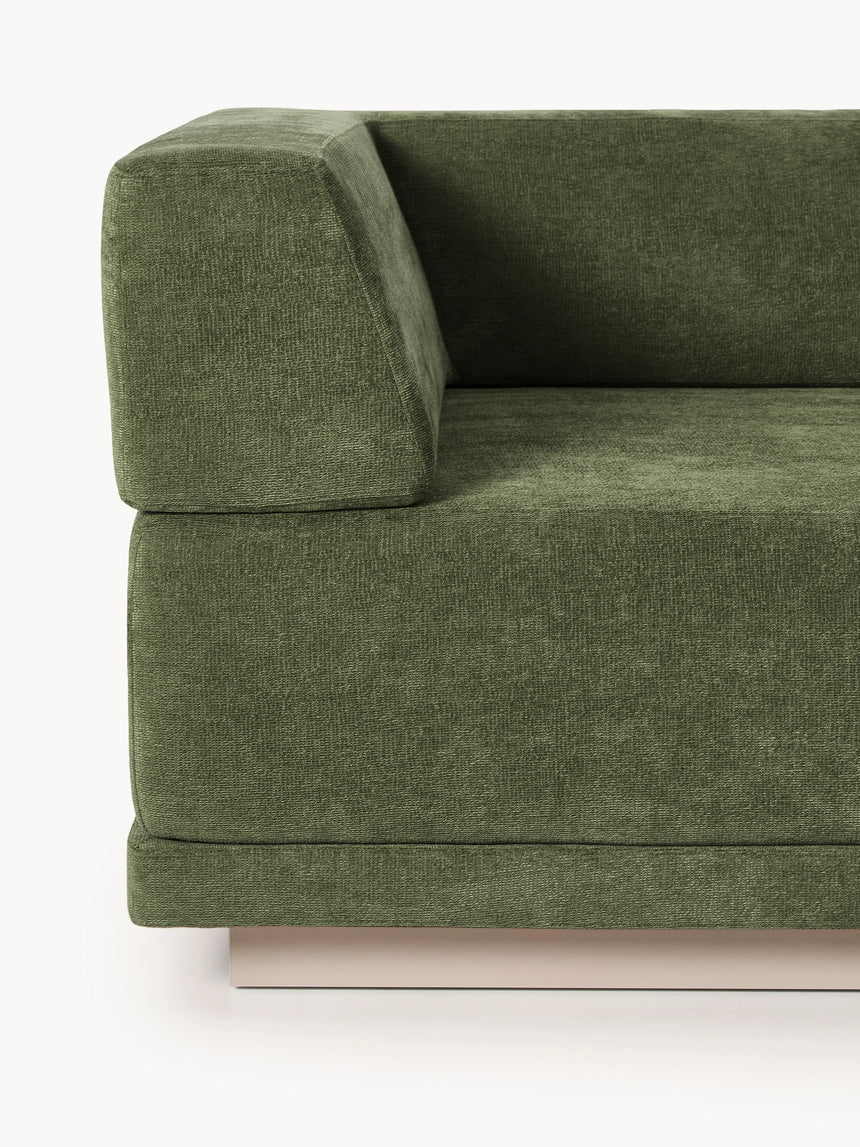 Terim İkili Koltuk Yeşil Dokuma Kumaş