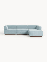 Terim Large Köşe Koltuk Açık Mavi Dokuma Kumaş