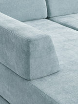 Terim Large Köşe Koltuk Açık Mavi Dokuma Kumaş