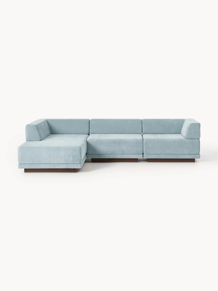 Terim Large Köşe Koltuk Açık Mavi Dokuma Kumaş