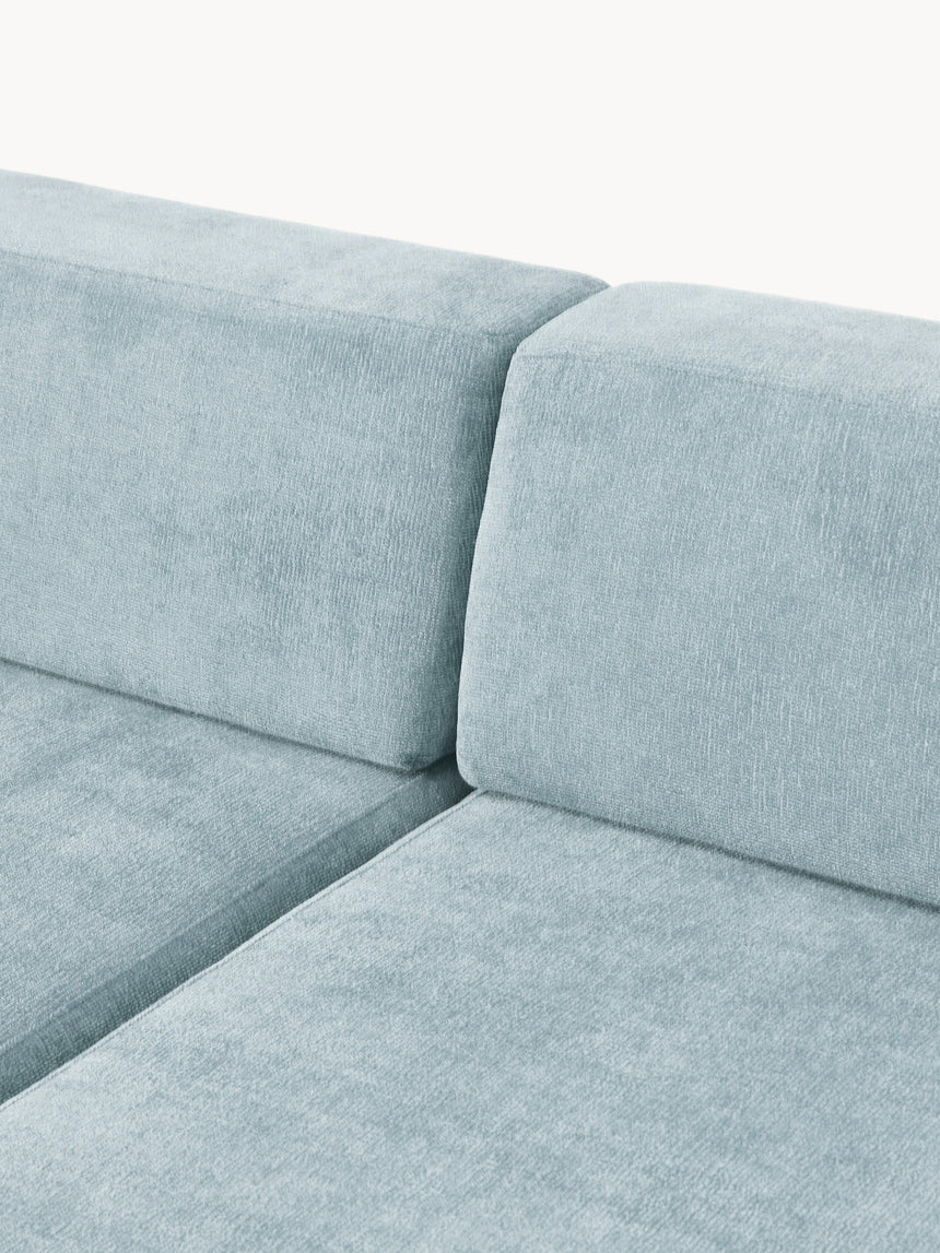 Terim Large Köşe Koltuk Açık Mavi Dokuma Kumaş