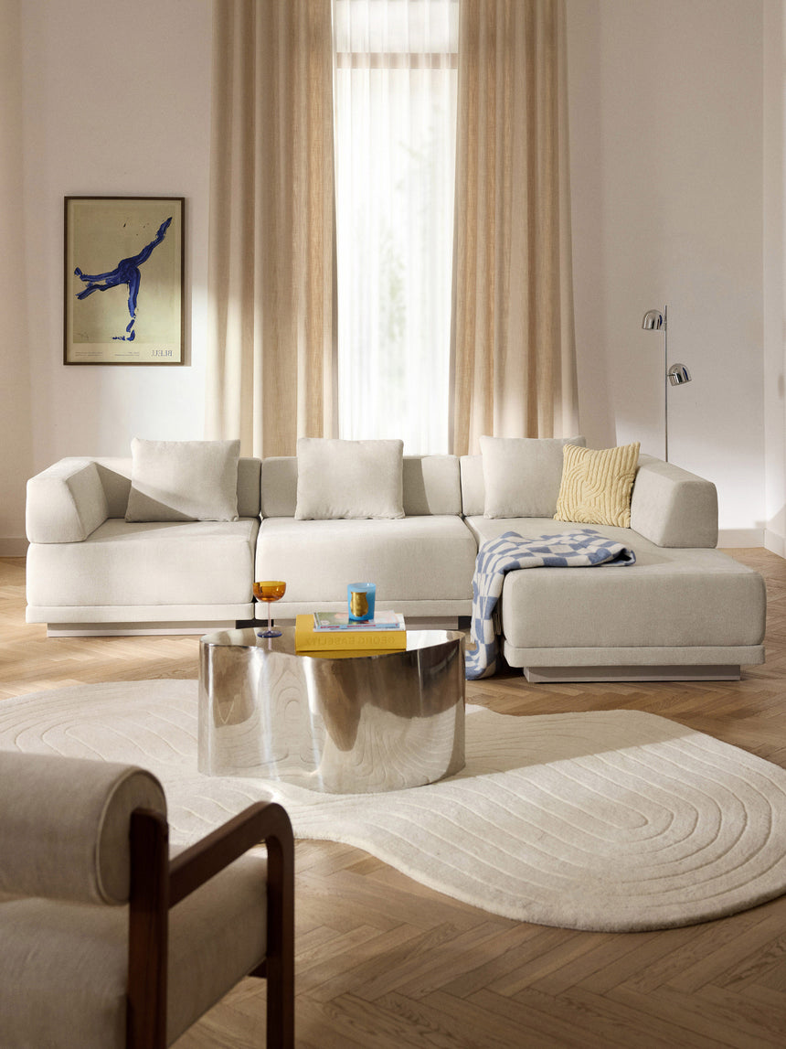 Terim Large Köşe Koltuk Bej Dokuma Kumaş