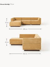 Terim Large Köşe Koltuk Hardal Sarısı Dokuma Kumaş