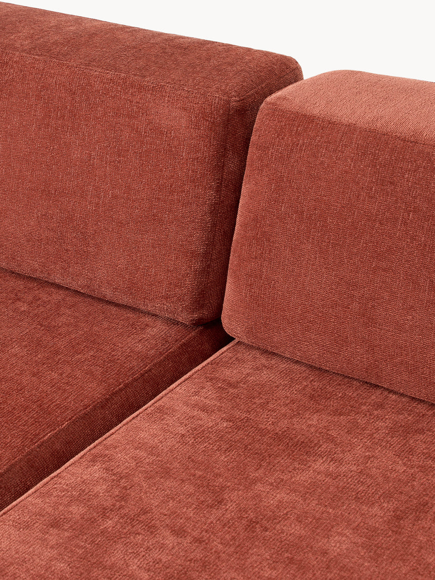 Terim Large Köşe Koltuk Kırmızı Dokuma Kumaş