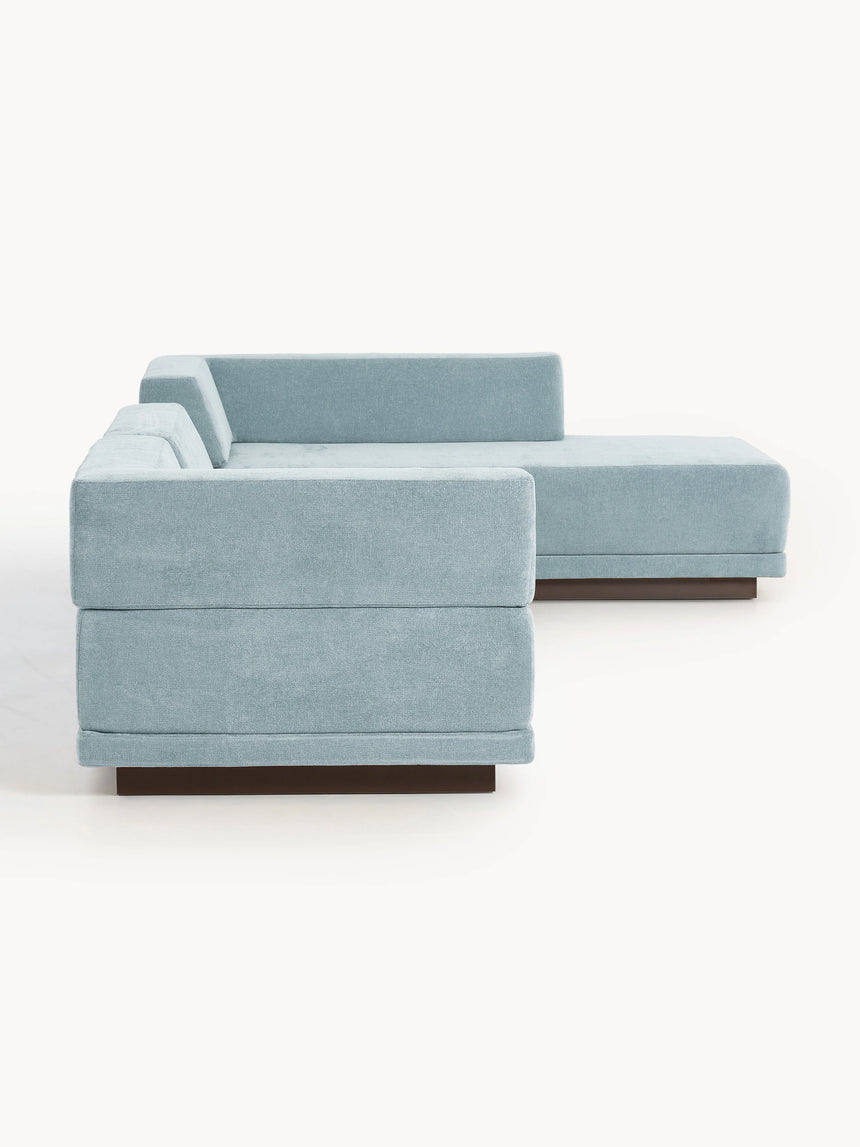 Terim Plus Köşe Koltuk Açık Mavi Dokuma Kumaş