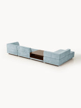 Terim Plus Köşe Koltuk Açık Mavi Dokuma Kumaş