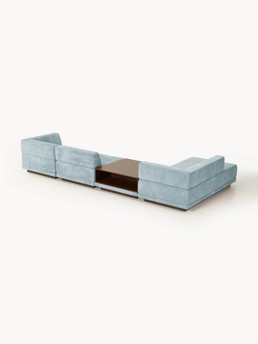 Terim Plus Köşe Koltuk Açık Mavi Dokuma Kumaş