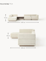 Terim Plus Köşe Koltuk Bej Dokuma Kumaş