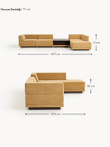 Terim Plus Köşe Koltuk Hardal Sarısı Dokuma Kumaş