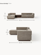 Terim Plus Köşe Koltuk Kahve Dokuma Kumaş