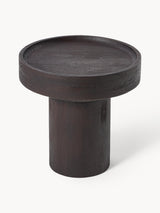 Torku Ahşap Yuvarlak Yan Sehpa Venge