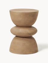 Torna Ahşap Yuvarlak Yan Sehpa Natürel