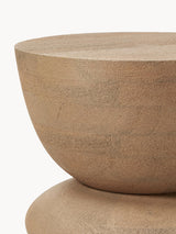 Torna Ahşap Yuvarlak Yan Sehpa Natürel