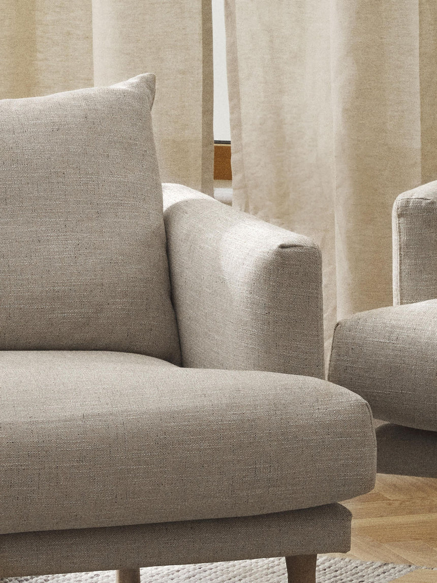 Trilye Tekli Koltuk Açık Bej