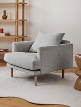 Trilye Tekli Koltuk Açık Gri