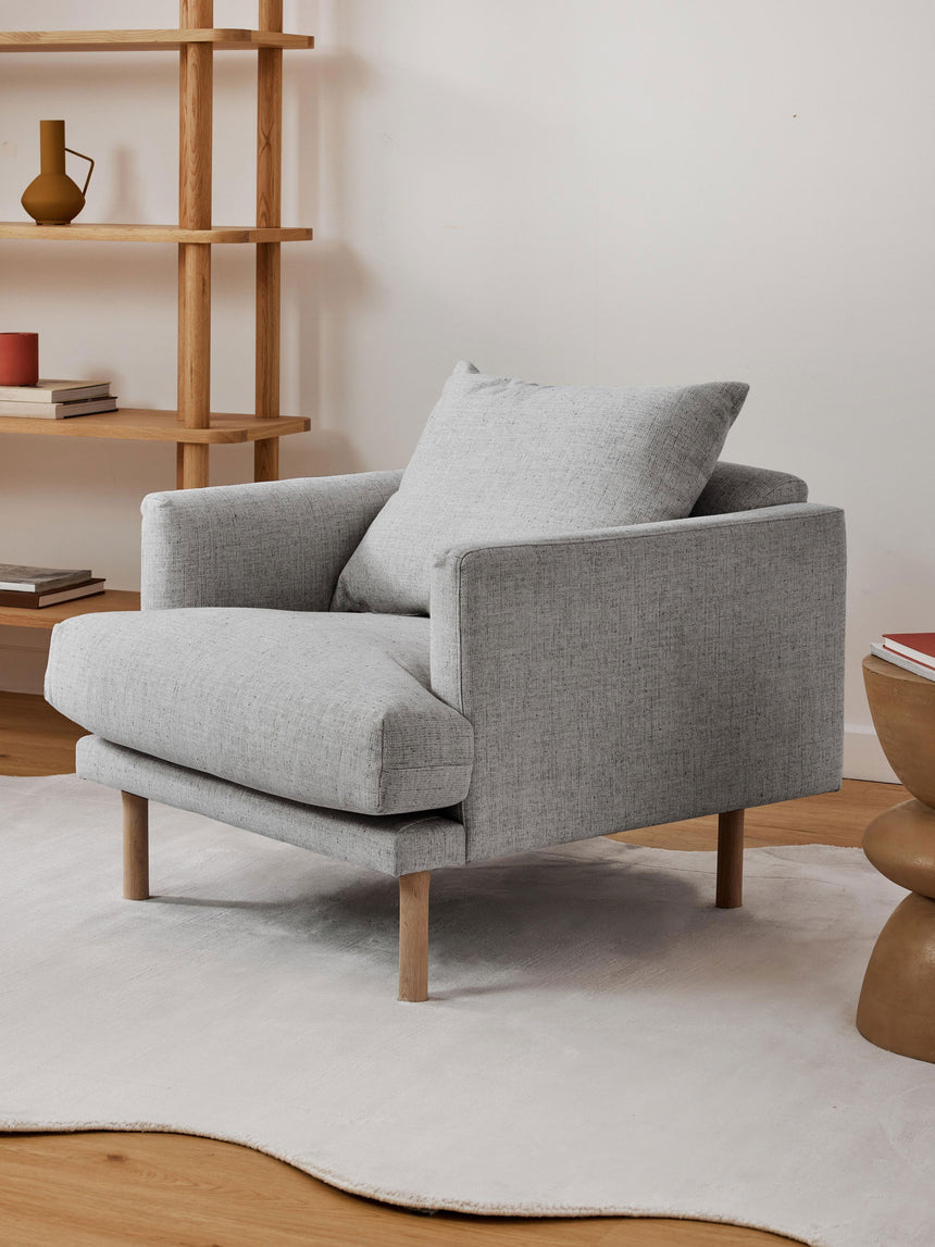 Trilye Tekli Koltuk Açık Gri