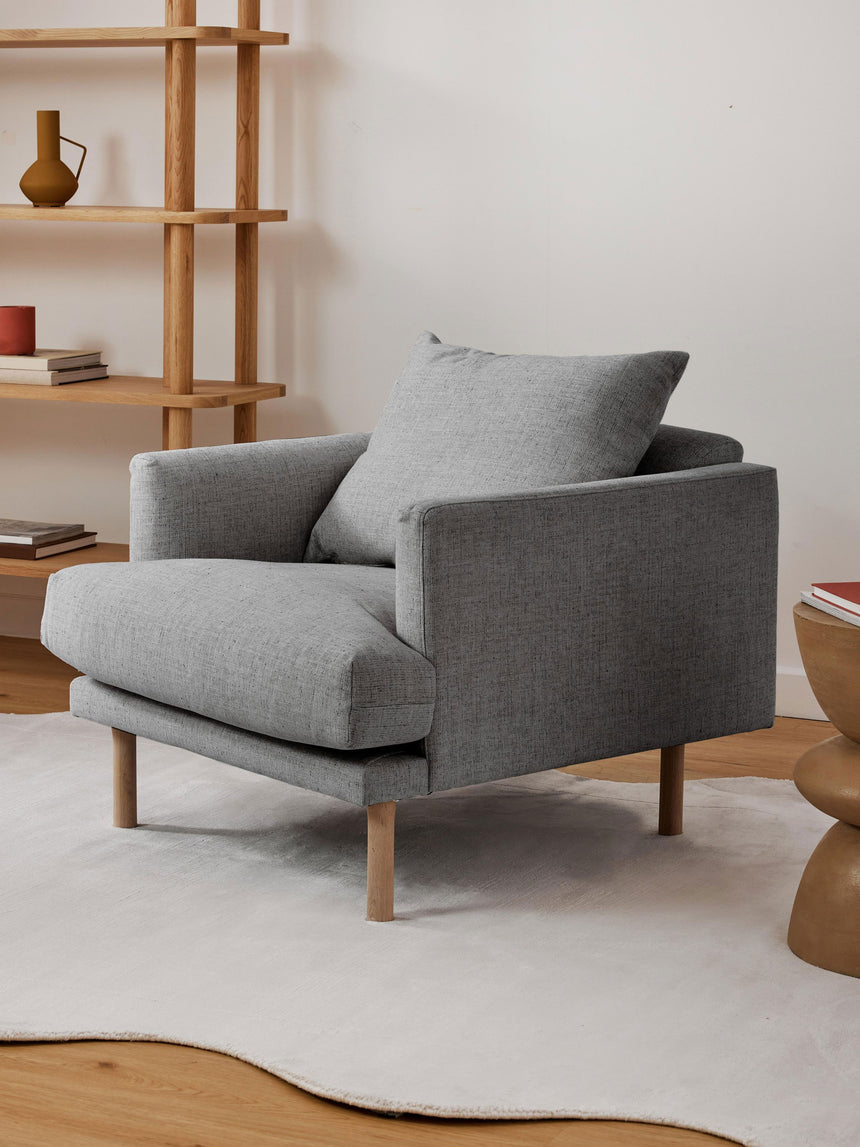 Trilye Tekli Koltuk Koyu Gri