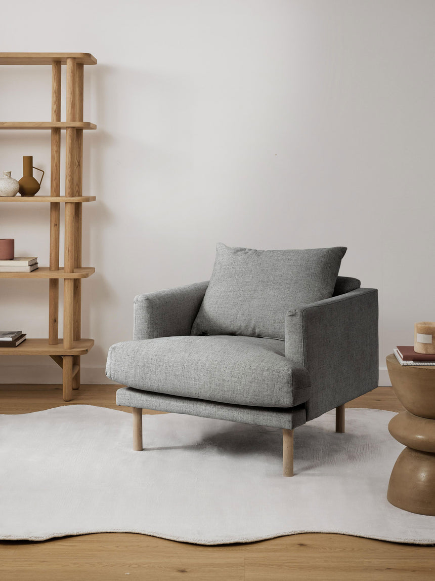 Trilye Tekli Koltuk Koyu Gri