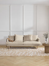 Trilye Üçlü Koltuk Bej