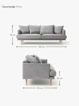 Trilye Üçlü Koltuk Koyu Gri