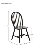 Vilma Ahşap Sandalye Siyah