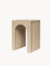 Voks Traverten Mermer Yan Sehpa