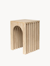 Voks Traverten Mermer Yan Sehpa